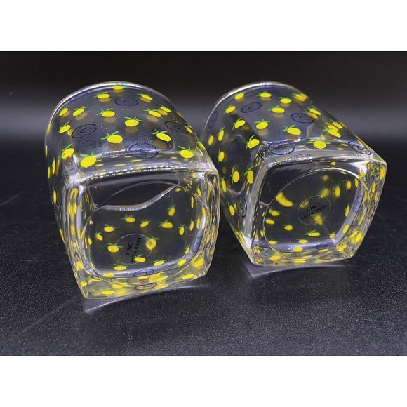 Vintage Ciroc & Yellow Lemon Lowball Glasses 3" LOT 2 - Picture 3 of 8